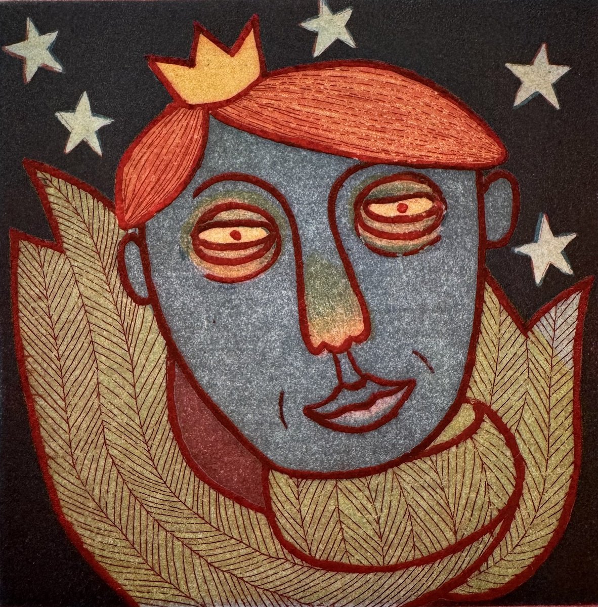 Graphic Etchings & Engravings , The Prince By Katya Timoshenko, 7 X 7, Artwork For Sale On Artfinder