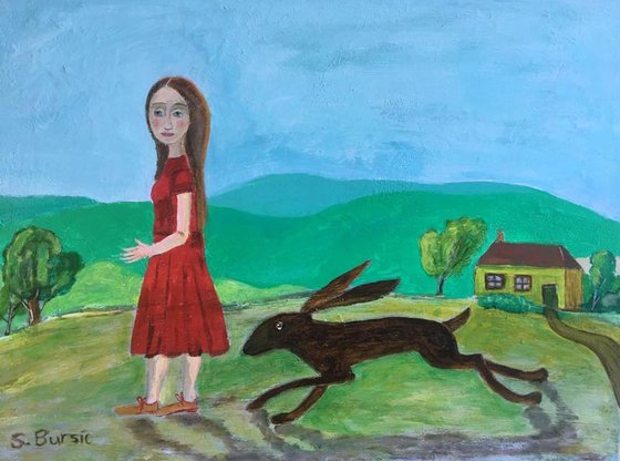 Girl and the Hare