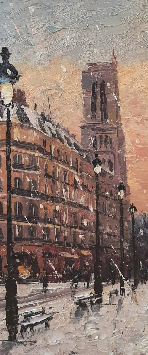 Paris winter by Roberto Ponte