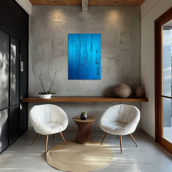 Hand-painted Blue Flow