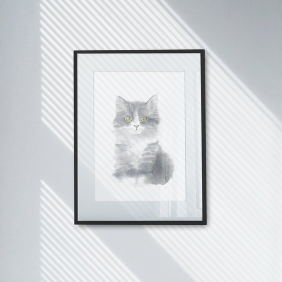 Kitten, Watercolour