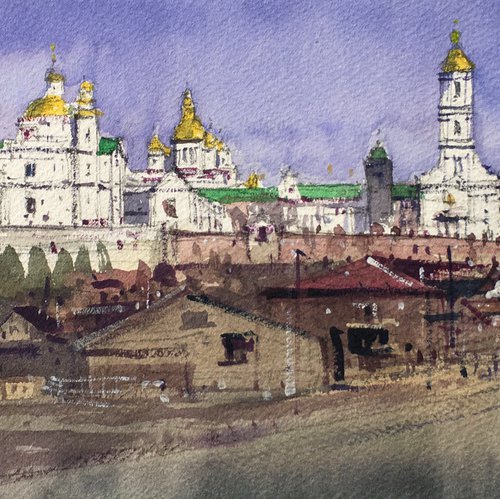 View of the Pochaiv Lavra by Andrii Kovalyk