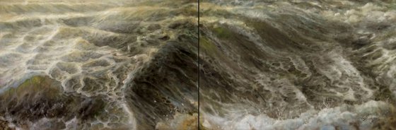 Ocean Waves, 111x36 in