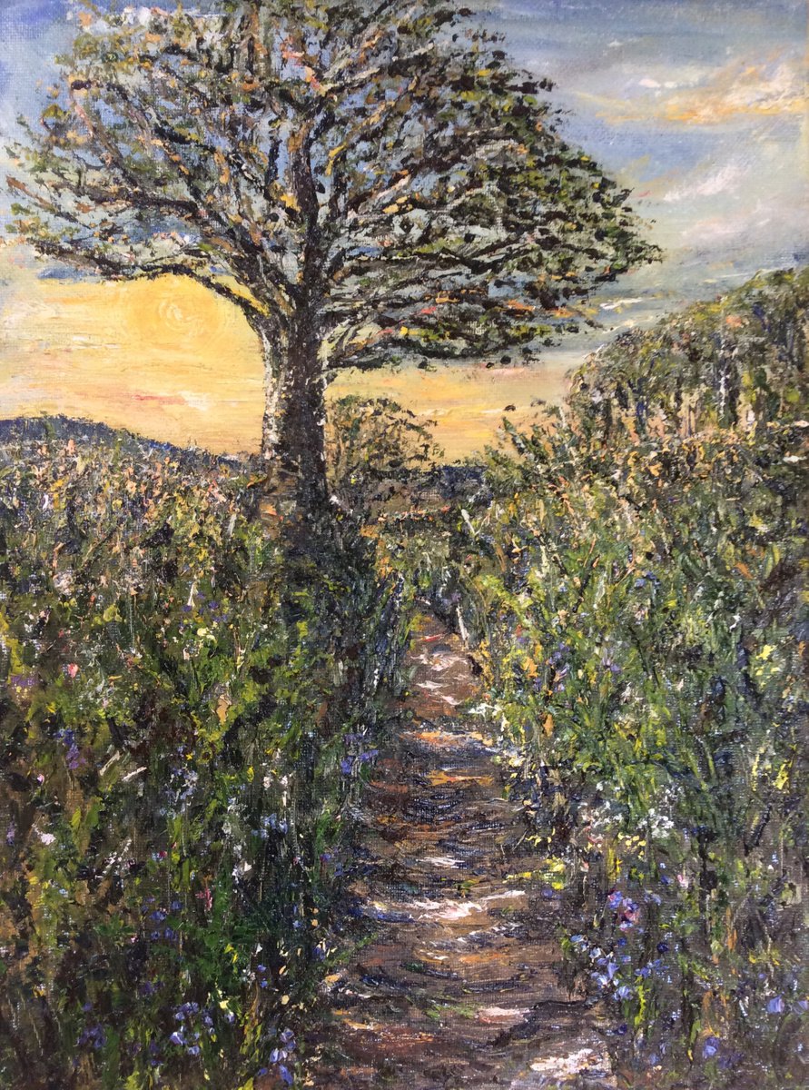 Landscape Oil Painting By Lucy Smerdon, 12 X 16", Spring Dawn, Original Artwork