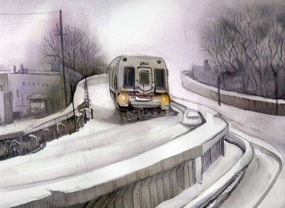 Taking the snow train home