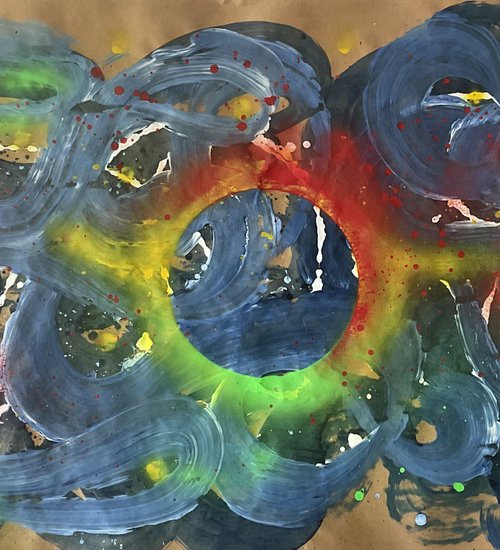 Universe 02LargeOriginalAbstractExpressionism by Juan Jose Garay