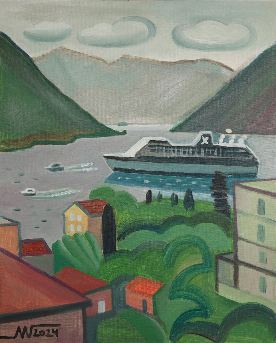 Landscape Acrylic Painting By Marina Gorkaeva, 16 X 20", Vftw, Original Artwork