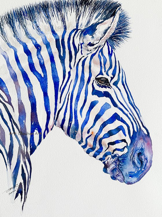 Blue Benz Zebra