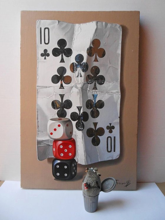 Card and Dice, Still Life