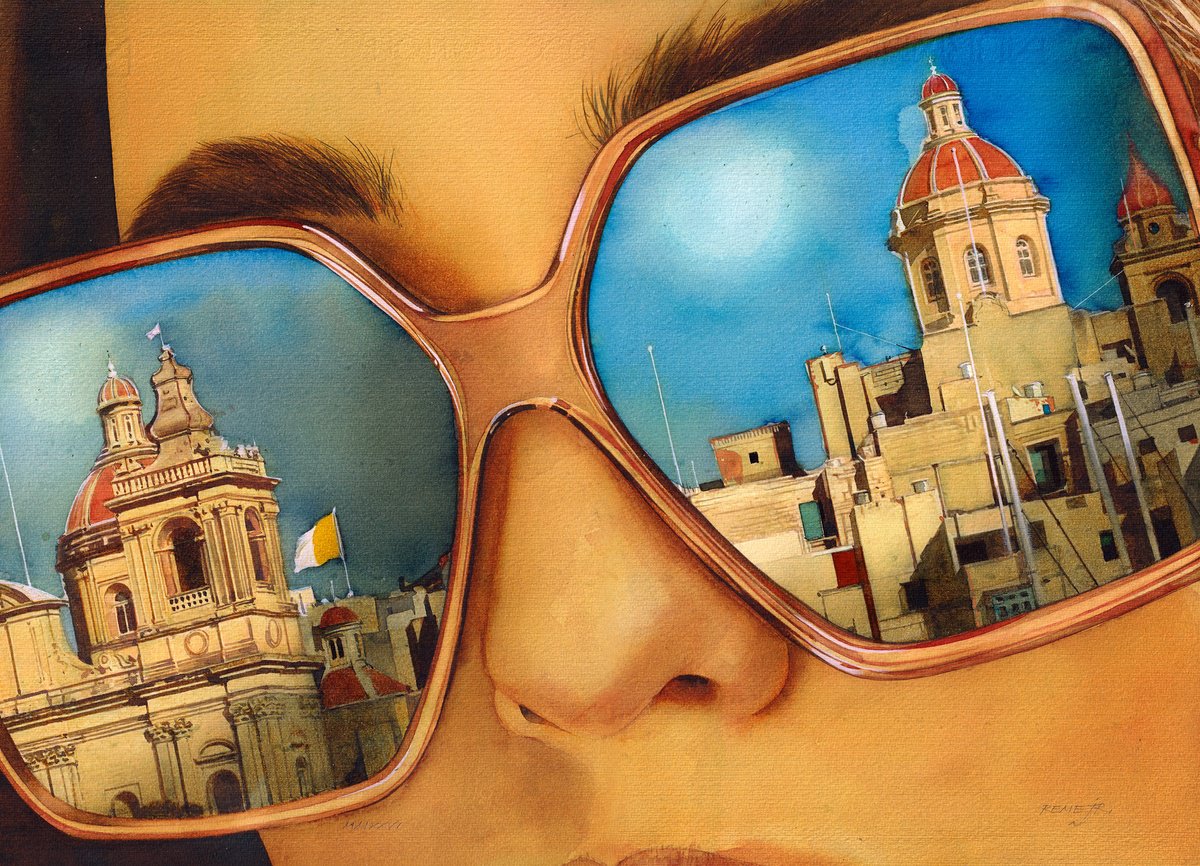Impressionistic Watercolour , Birgu (Vittoriosa) - Malta By Reme Jr., 19 X 14, Artwork For Sale On Artfinder