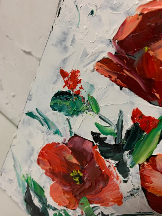 Red poppies.