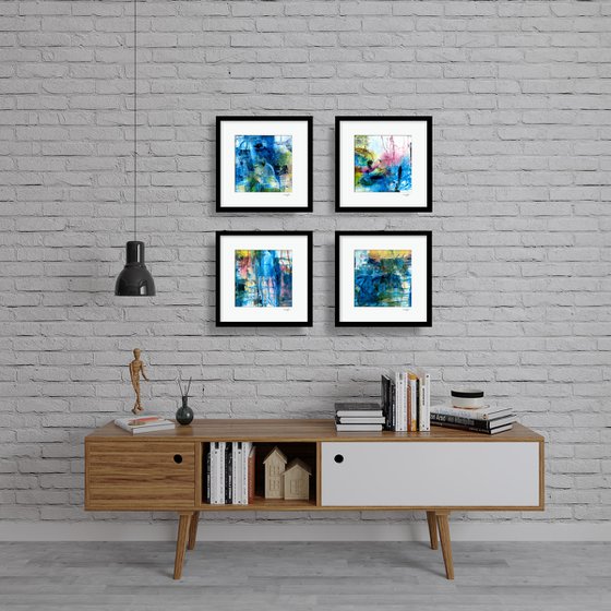 Color Poetry Collection 2 - 4 Abstract Paintings