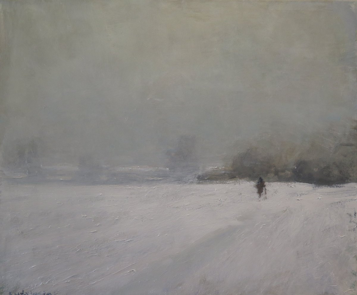 First Snow By Malcolm Ludvigsen, 24 X 20, Artwork For Sale On Artfinder