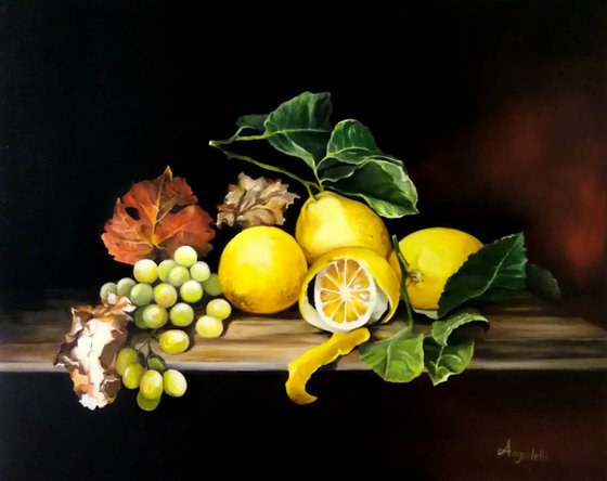 Lemons - still life - oil painting