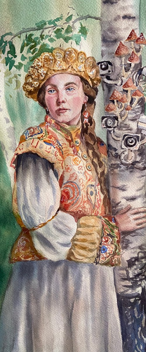 Under Surveillance (29x39 cm) by Jenny (Evgeniya) Andreeva