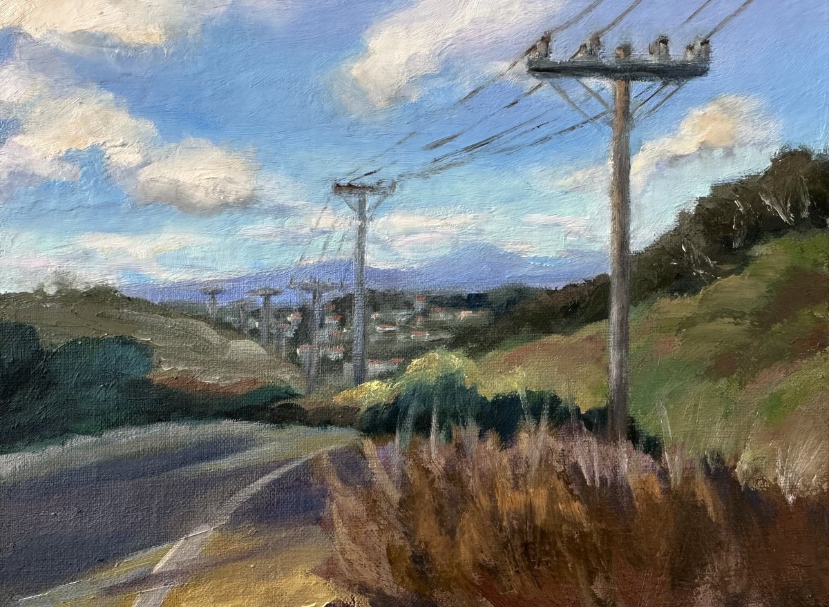 Impressionistic Landscape Oil Painting By Grace Diehl, 8 X 6, Late November, Original Artwork