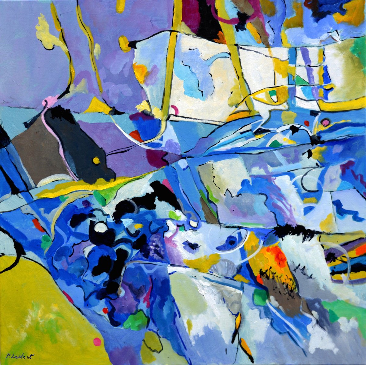 Colourful Game By Pol Henry Ledent, 28 X 28, Artwork For Sale On Artfinder