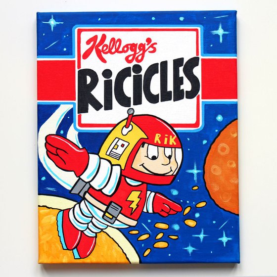 Ricicles Breakfast Cereal Box - Pop Art Painting on Canvas