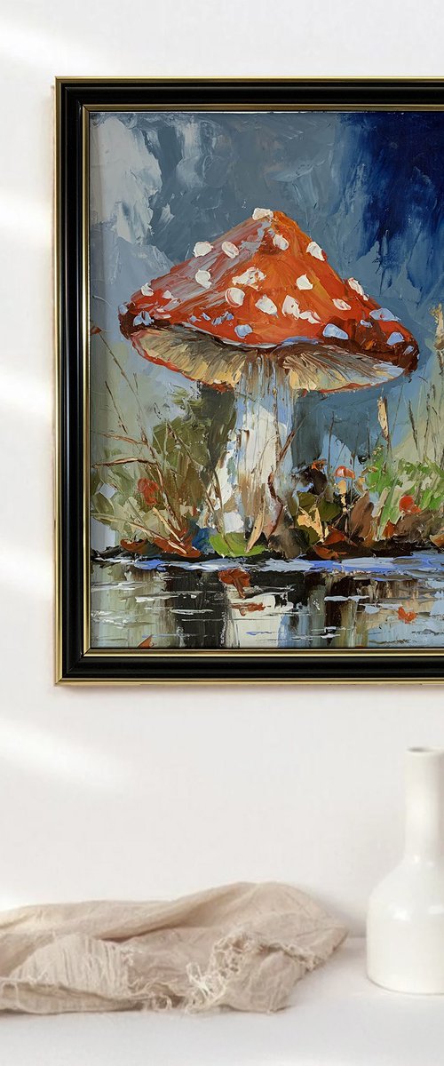 Fly agaric.Mushrooms landscape by Vita Schagen