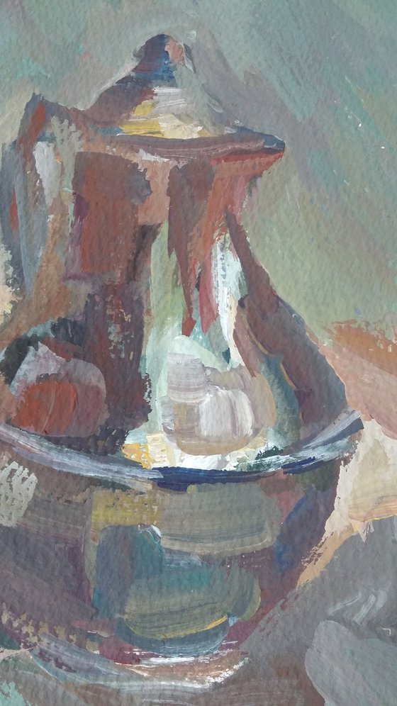 Still life with jug. Original painting.