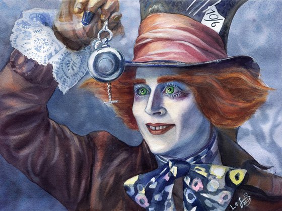 Johnny Depp as the Hatter in Alice in Wonderland