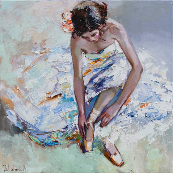 Ballerina painting - Figure painting, Original oil painting