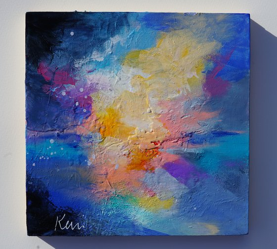 Blessed Hope 8x8" Colorful Cloud Original Skyscape Painting