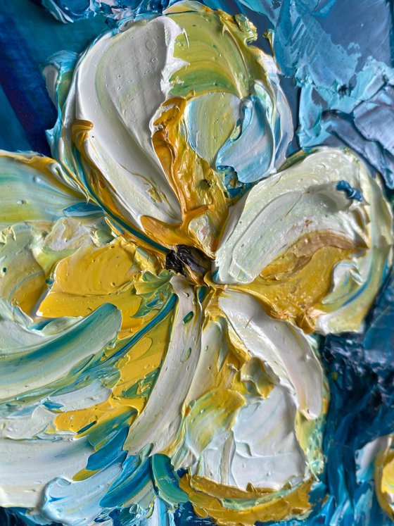 Impasto Frangipani Painting