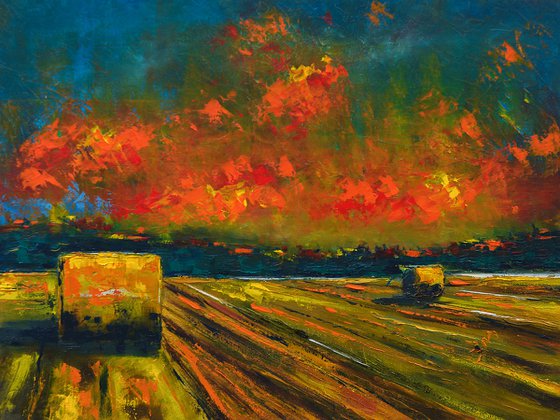 Abstract landscape painting? Rural scene in Croatia