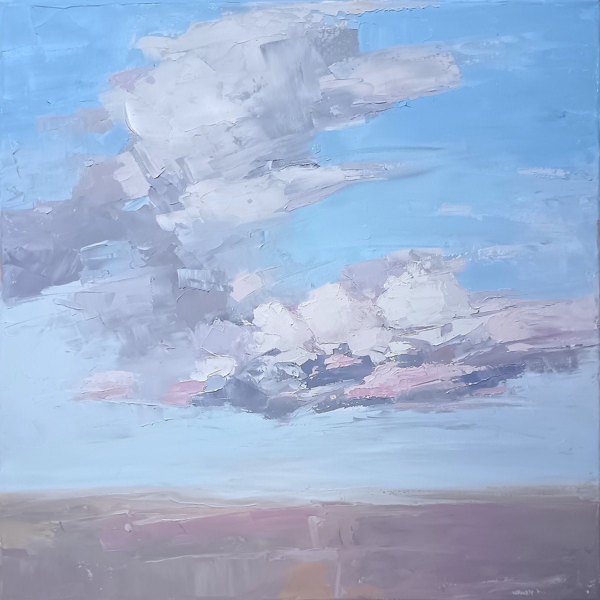 Expressive Botanical Oil Painting By Emilia Milcheva, 24 X 24, Sugar Paths, Original Artwork