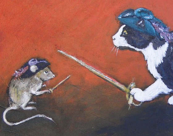 Musketeer Cat and Mouse