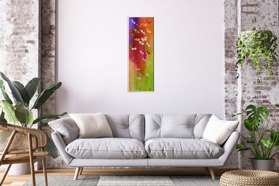 Happyness 2 - Abstract acrylic painting, framed artwork