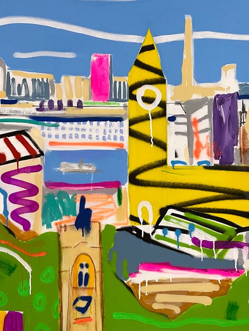 London 180 X 100 CM / 70,86 X 39,37 INCH by V. Lishko