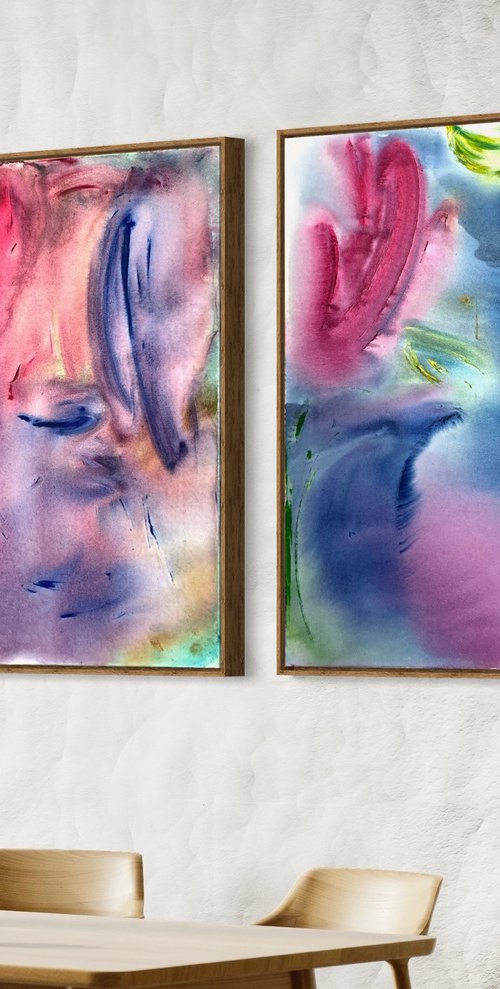 Abstract Diptych by Evgenia Makarova