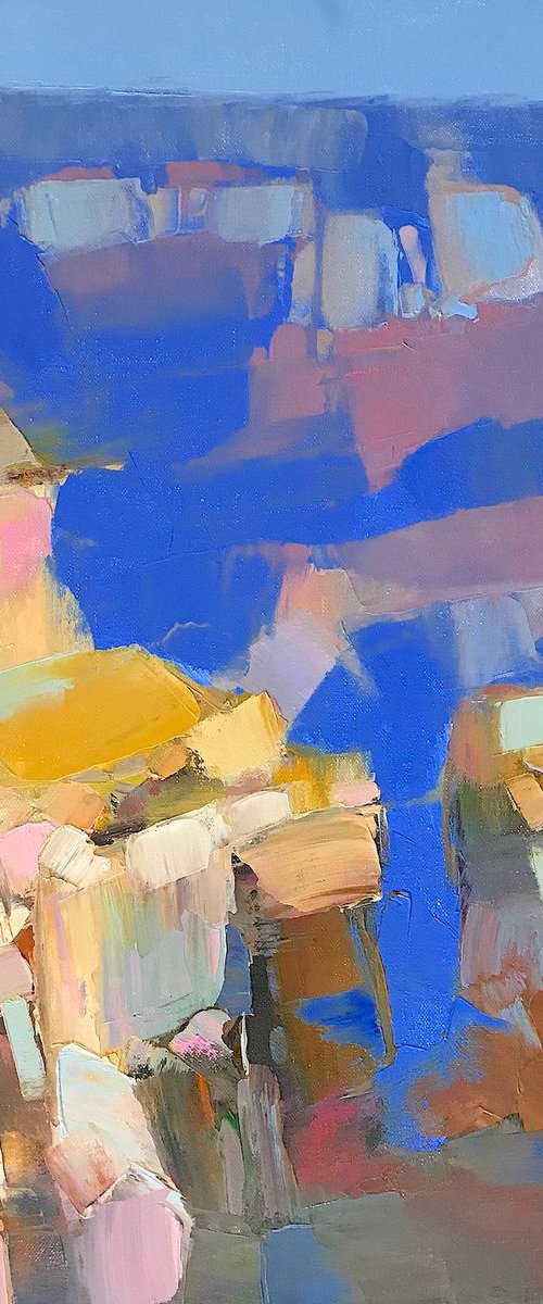 Grand Canyon, Landscape oil painting, One of a kind, Signed, Handmade artwork by Vahe Yeremyan