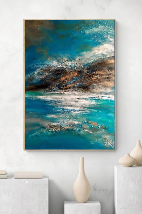 Amorgos 70x100cm Abstract Textured Painting