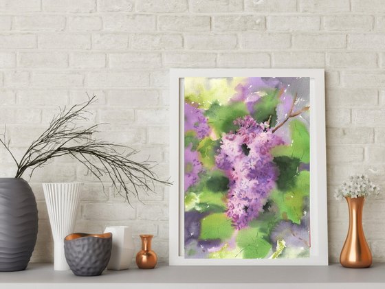 Ukrainian watercolour. Lilac