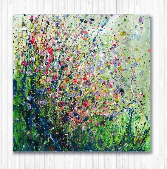 Celeste's Meadow - Floral Painting by Kathy Morton Stanion