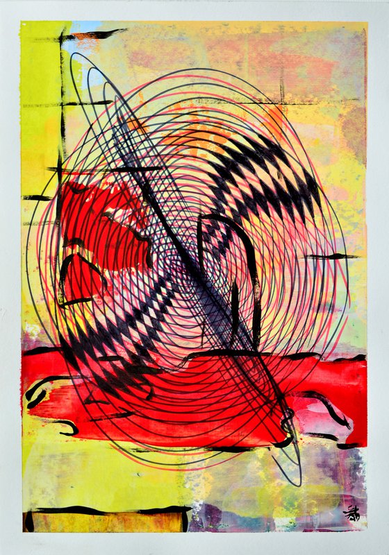 Failure Movement - Vibrations Mixed Media Modern New Contemporary Abstract Art