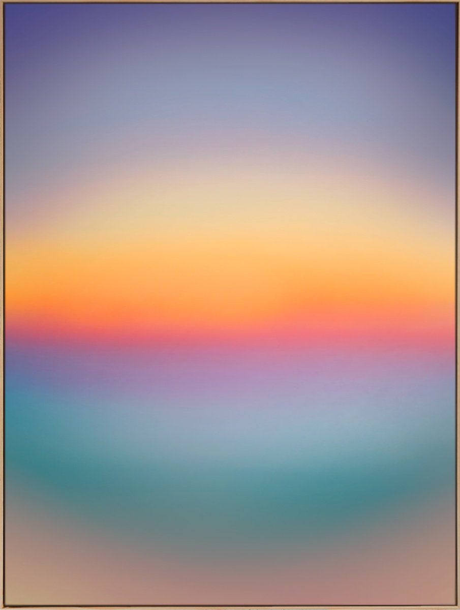 Abstract Landscape Acrylic Painting By Jonas Peres, 30 X 39, Heaven In The Sea, Study 1, Original Artwork