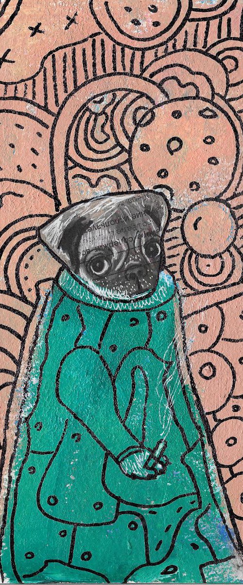 Smoking pug #2 by Pavel Kuragin