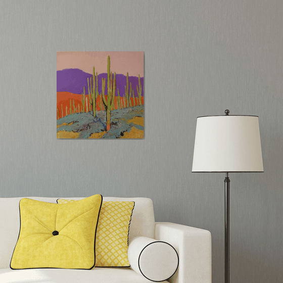 Saguaros. Desert Evening