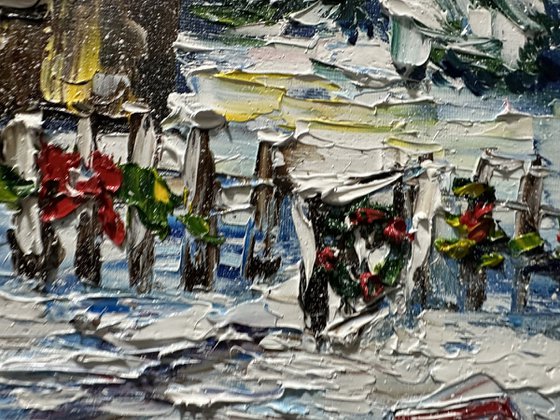 House in the winter forest