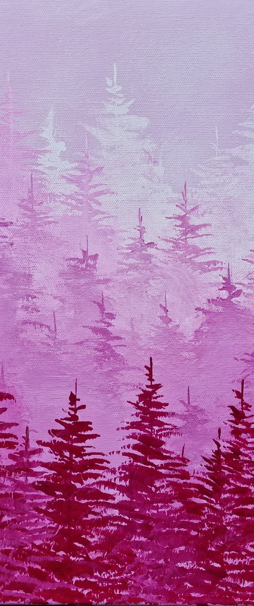 Magenta Pines, The Lake District by Sam Martin