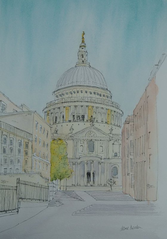 St Paul's Cathedral, London - Original Pen & Wash