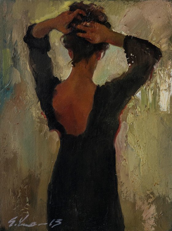 Girl Arranging Her Hair
