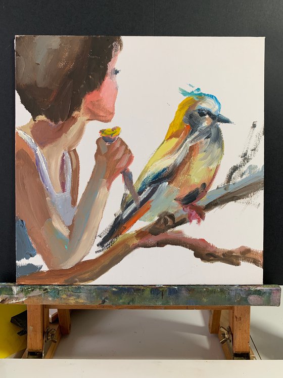 Woman with a Bird.