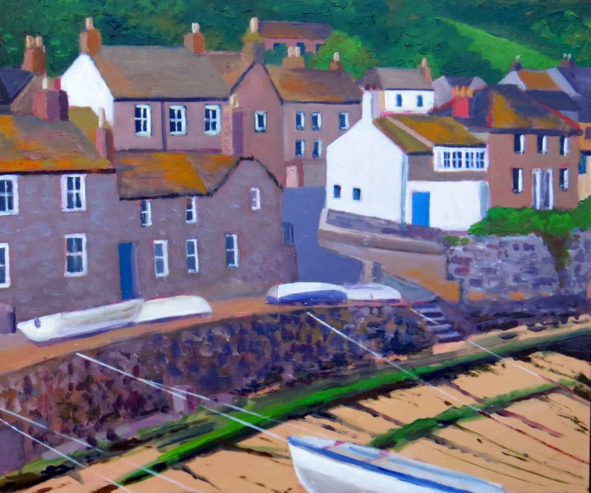 Harbour side, Mousehole. by Tim Treagust