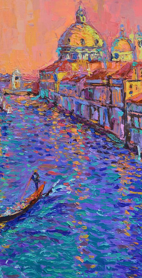 Sunset Over the Grand Canal in Venice by Adriana Dziuba