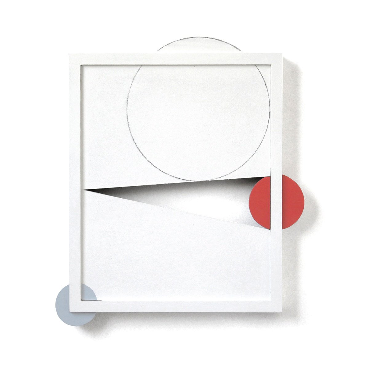 Geometric Abstract Acrylic Painting By Martin Singer, 13 X 15", 3R1T-19, Original Artwork